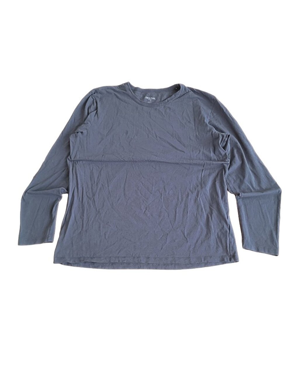 Rough Dress Men's Grey Oversized Soft Touch Long Sleeve T-Shirt (size L)
